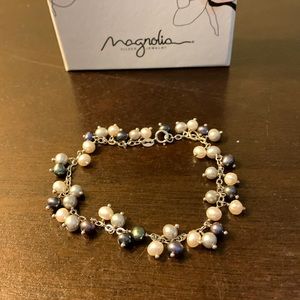 Magnolia 925 silver/pearl bracelet